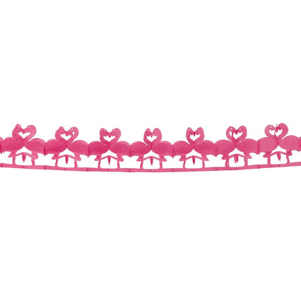 Feestbazaar Papieren Slinger Flamingo (2.5m)