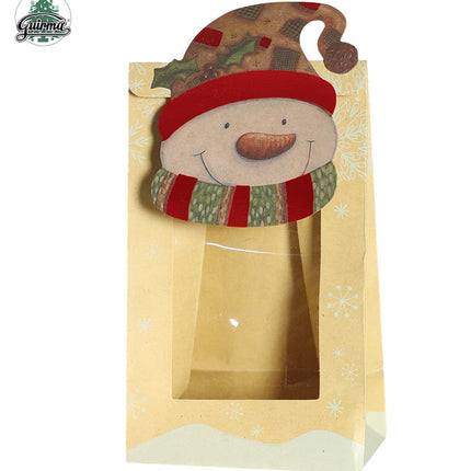 Feestbazaar Papieren Sneeuwpop Cadeauzakjes (3st)