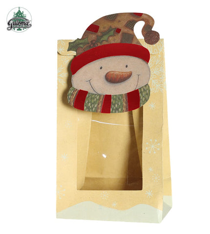Feestbazaar Papieren Sneeuwpop Cadeauzakjes (3st)