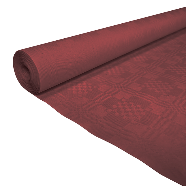 Feestbazaar Papieren Tafelkleed Bordeaux Rood  (1,19x8m)
