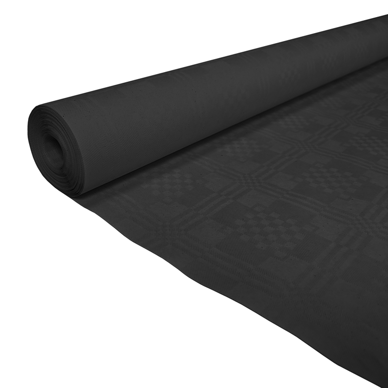 Feestbazaar Papieren Tafelkleed Zwart (1,19x8m)