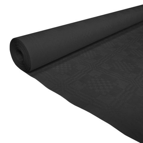 Feestbazaar Papieren Tafelkleed Zwart (1,19x8m)