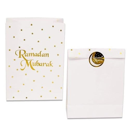 Feestbazaar Papieren uitdeelzakjes Ramadan Mubarak (6st)