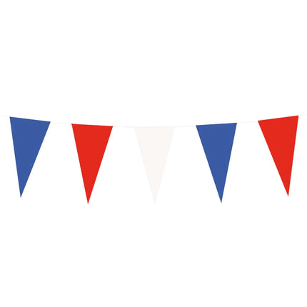 Feestbazaar Papieren Vlaggenlijn Rood-Wit-Blauw (10m)