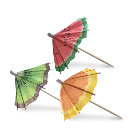 Feestbazaar Parasol Prikkers Fruit (6st)