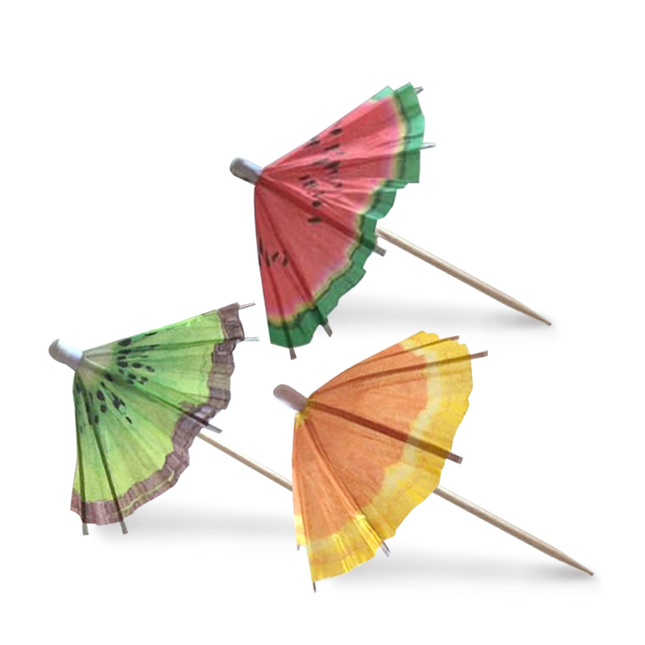 Feestbazaar Parasol Prikkers Fruit (6st)