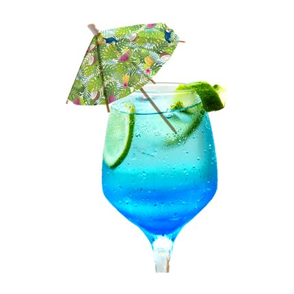 Feestbazaar Parasol Prikkers XL Aloha 18cm (6st)