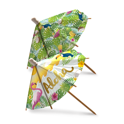 Feestbazaar Parasol Prikkers XL Aloha 18cm (6st)