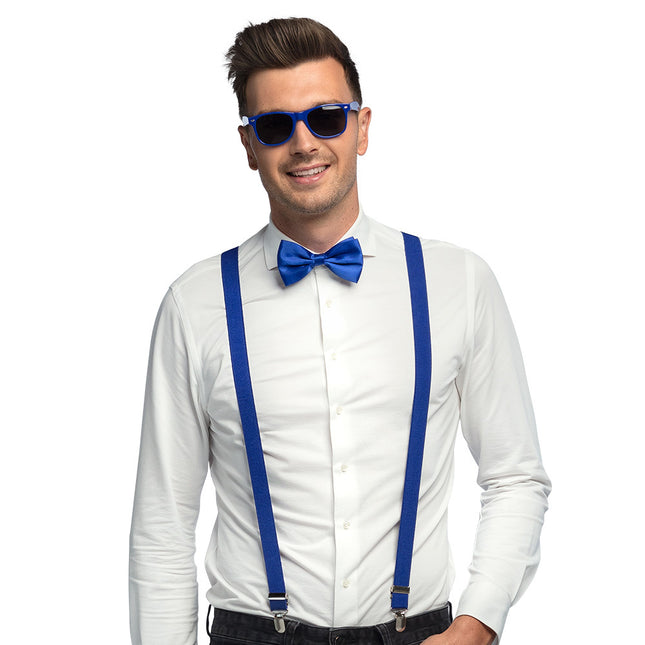 Feestbazaar Party Accessoireset Stijlvol Blauw 3-Delig