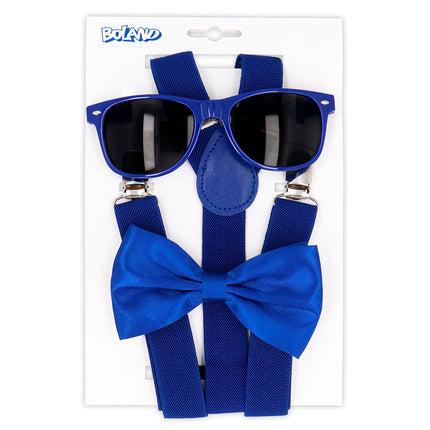 Feestbazaar Party Accessoireset Stijlvol Blauw 3-Delig