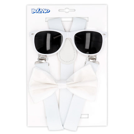 Feestbazaar Party Accessoireset Stijlvol Wit 3-Delig