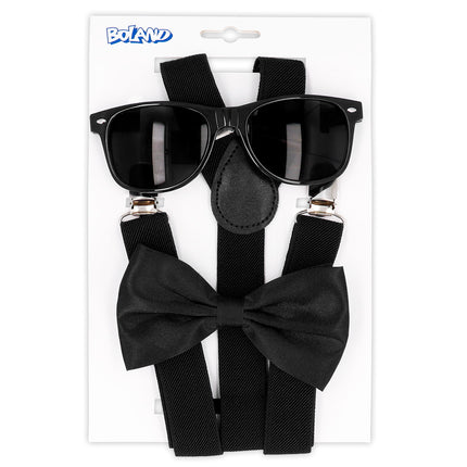 Feestbazaar Party Accessoireset Stijlvol Zwart 3-Delig