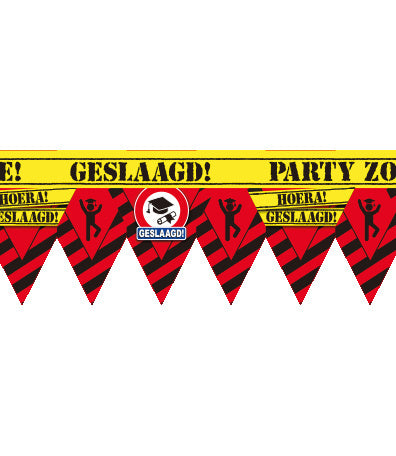 Feestbazaar Party Afzetlint - Geslaagd