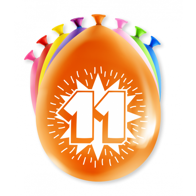Feestbazaar Party Ballonnen 11 Jaar (8st)