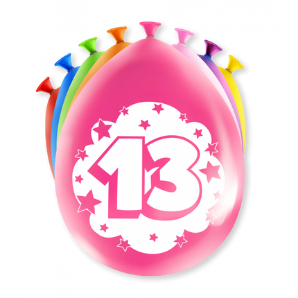Feestbazaar Party Ballonnen 13 Jaar (8st)