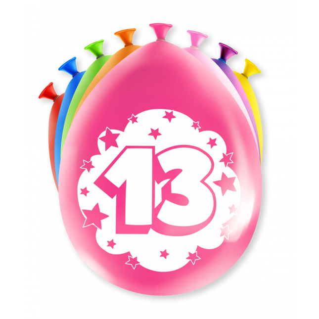 Feestbazaar Party Ballonnen 13 Jaar (8st)