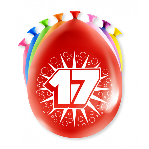 Feestbazaar Party Ballonnen 17 Jaar (8st)