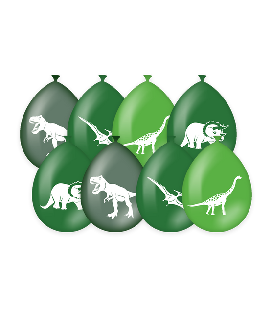 Feestbazaar Party Ballonnen Dino Groen (8st)