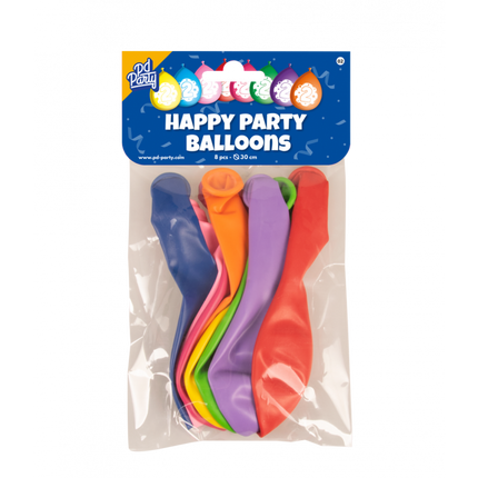 Feestbazaar Party Ballonnen Hoera 2 Jaar - 8 Stuks