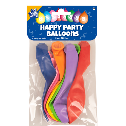 Feestbazaar Party Ballonnen Hoera 8 Jaar - 8 Stuks
