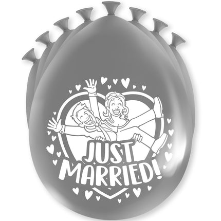 Feestbazaar Party Ballonnen Just Married (8st)