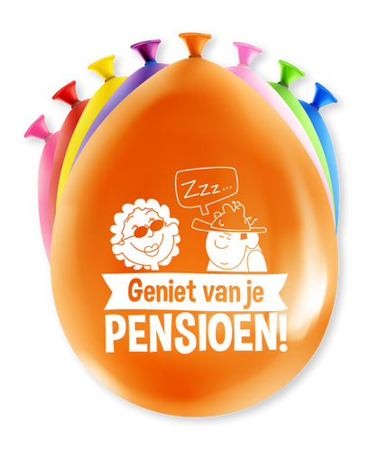 Feestbazaar Party ballonnen Pensioen Mix Kleuren