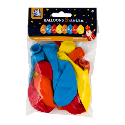 Feestbazaar Party balloons - Sinterklaas (8st)