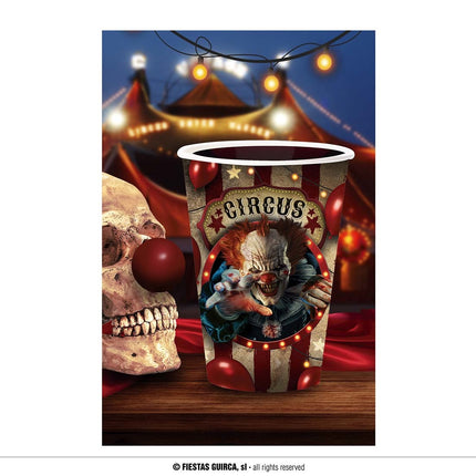 Feestbazaar Party Bekers Halloween Circus Horror Clown (6st)