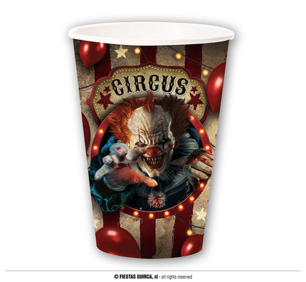 Feestbazaar Party Bekers Halloween Circus Horror Clown (6st)