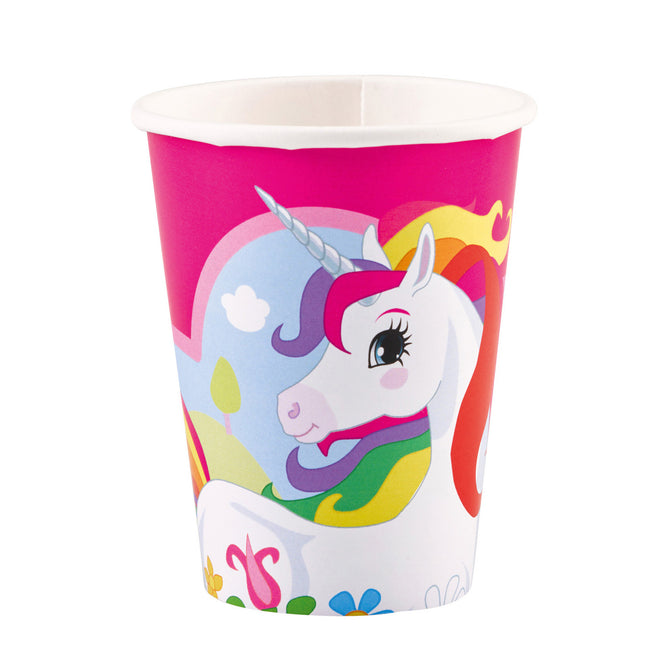 Feestbazaar Party Bekers Magische Eenhoorn - 8 Stuks