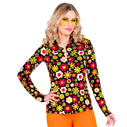 Feestbazaar Party Blouse 60's Bloemen Dames