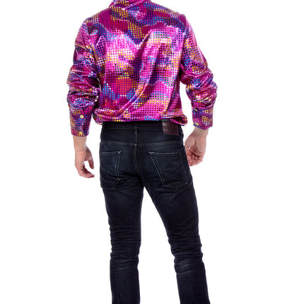 Feestbazaar Party Blouse Folie Pailletten Paars
