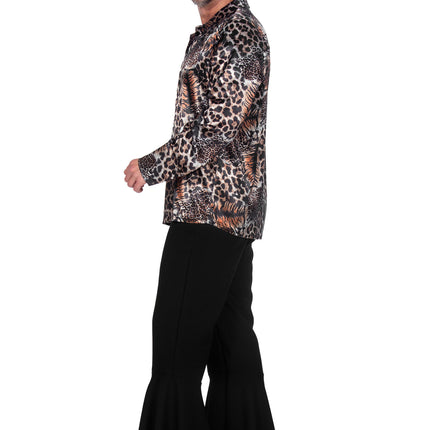 Feestbazaar Party Blouse Panter Luipaard Heren