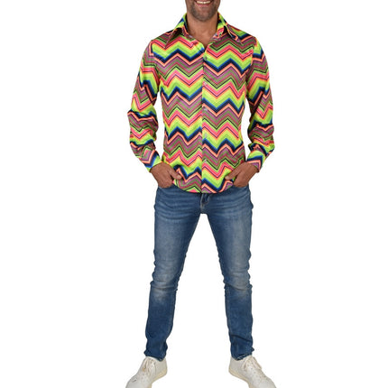 Feestbazaar Party Blouse Zigzag Colorful Heren