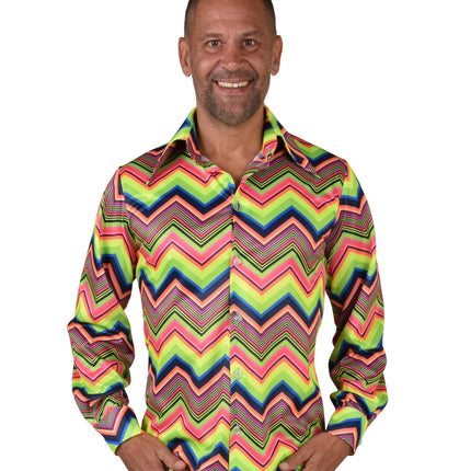 Feestbazaar Party Blouse Zigzag Colorful Heren