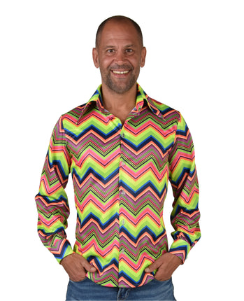 Feestbazaar Party Blouse Zigzag Colorful Heren