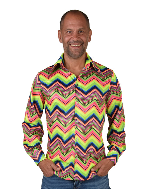 Feestbazaar Party Blouse Zigzag Colorful Heren