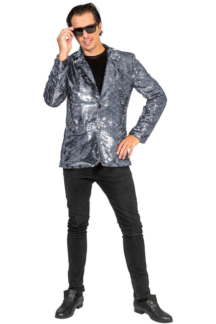 Feestbazaar Party Colbert Pailletten Zilver Twan