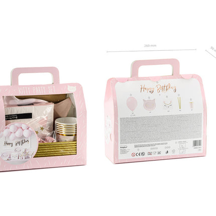 Feestbazaar Party Decoratie Set Katten Roze