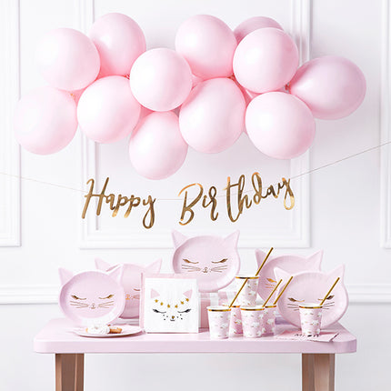 Feestbazaar Party Decoratie Set Katten Roze