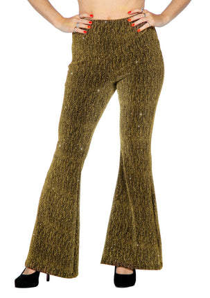 Feestbazaar Party Glitter Broek Flared Goud