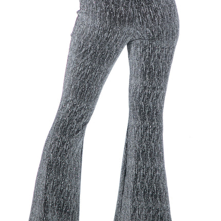 Feestbazaar Party Glitter Broek Flared Zilver