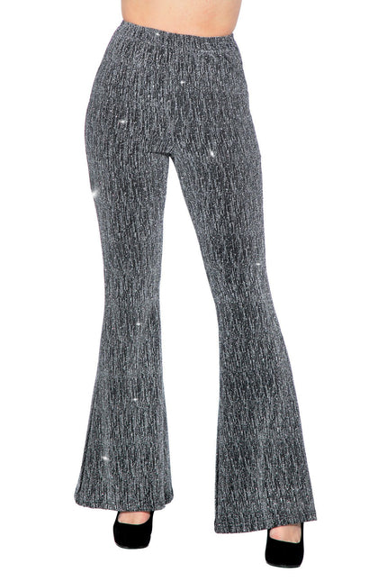 Feestbazaar Party Glitter Broek Flared Zilver