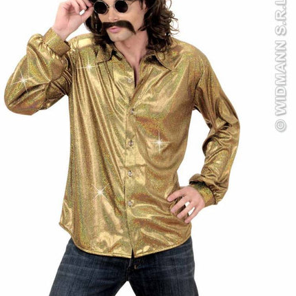 Feestbazaar Party Glitterblouse man goud