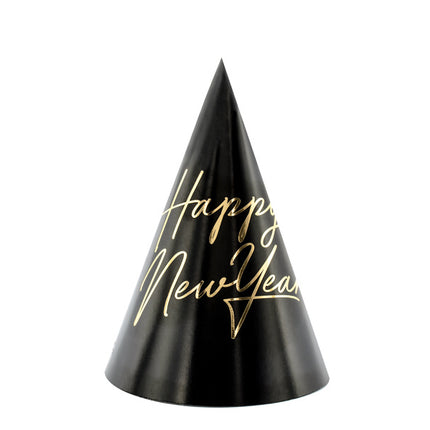 Feestbazaar Party Hoedje Happy New Year zwart