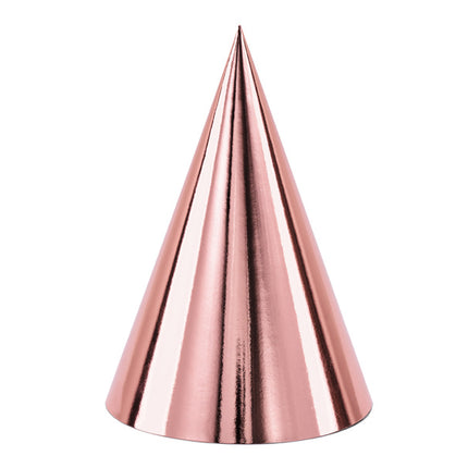 Feestbazaar Party Hoedjes Rose Goud 6 stuks