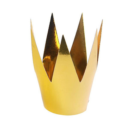 Feestbazaar Party Kroon Goud 3 stuks - 5.5cm