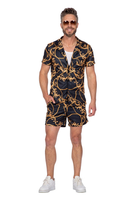 Feestbazaar Party outfit Festival Heren Zwart/Goud Stanley