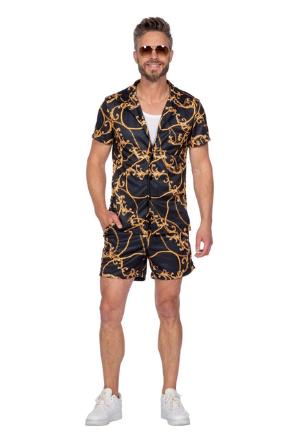 Feestbazaar Party outfit Festival Heren Zwart/Goud Stanley