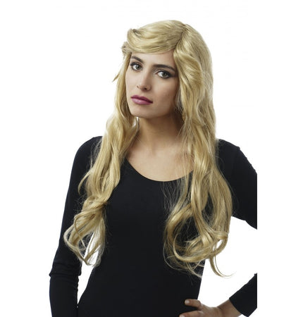 Feestbazaar Party Pruik Carly Zijscheiding Blond
